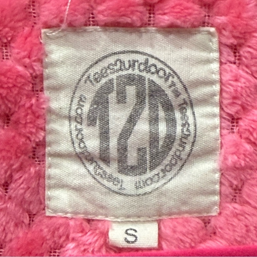 Tees2urdoor Super Soft Pink Textured Fleece Quarter Zip Pullover Size Small EUC - Picture 2 of 3